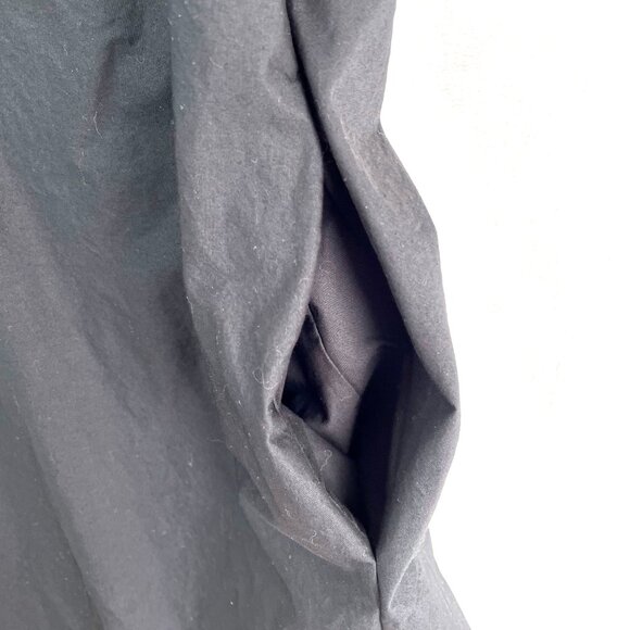 COS Dress Womens US 4 Black Cotton Short Sleeve Shift Bow Draped - Picture 3 of 10